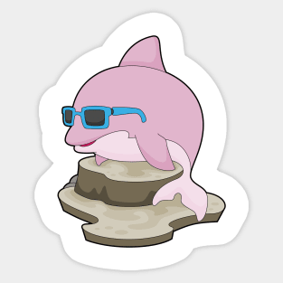 Dolphin Sunglasses Sticker